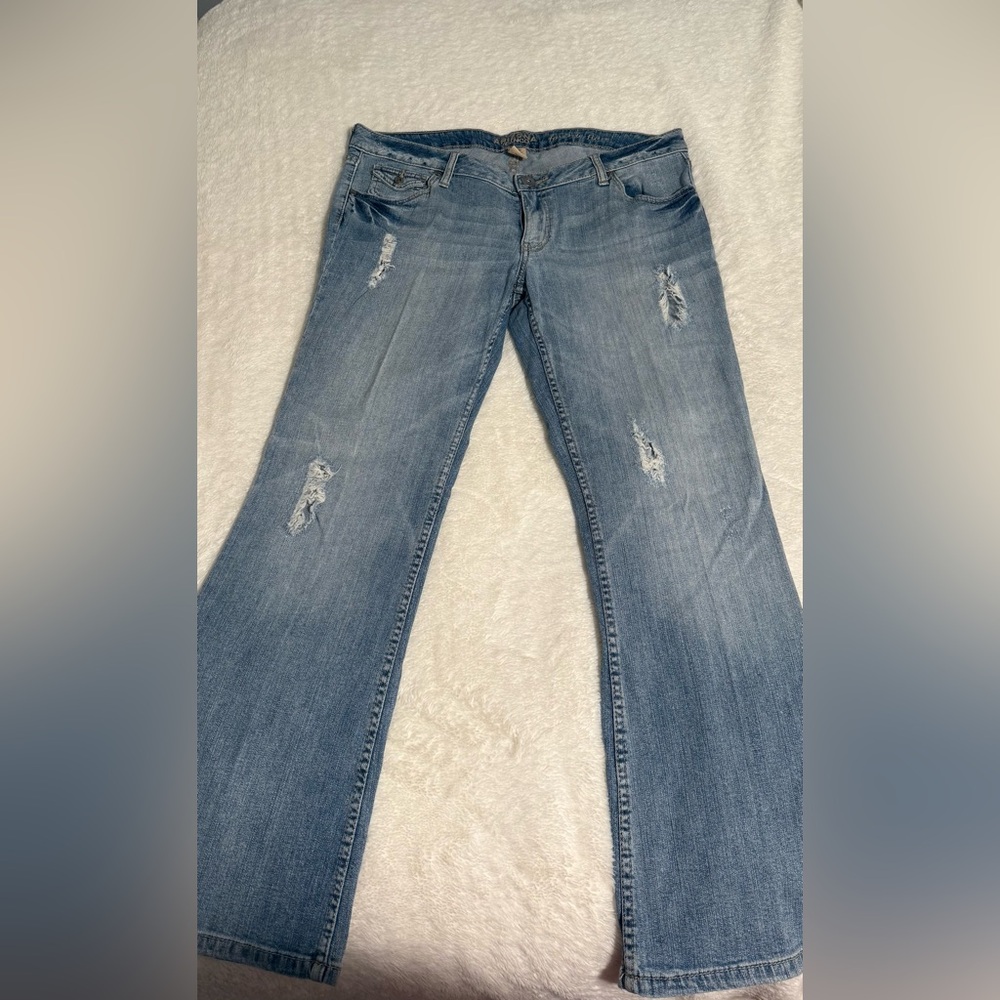 Arizona Jean Company Blue Flare Wide Leg Jeans